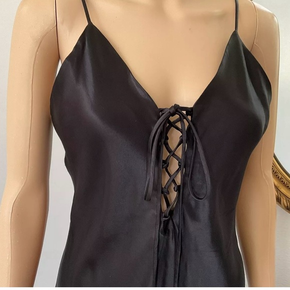 ZARA - BLACK SATIN DRESS - Picture 4 of 10